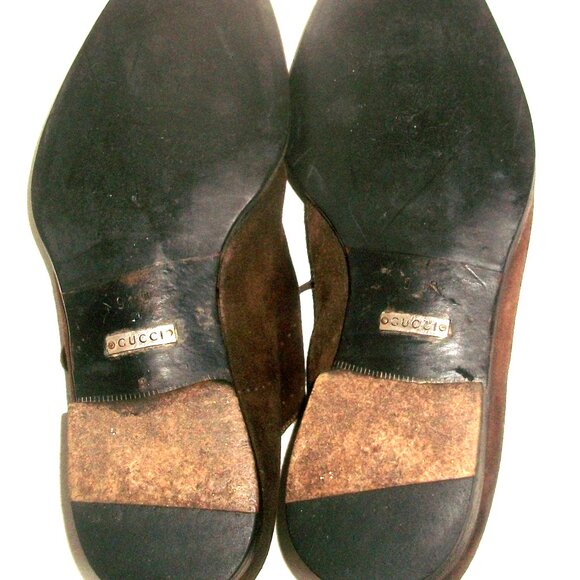 Authentic Vintage Gucci Dark-Brown Suede Lace Up Oxfords 9.5D $650 main image 6